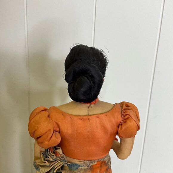 Vintage Handmade 11" Asian Ethnic Figurine With Stand - Picture 9 of 13